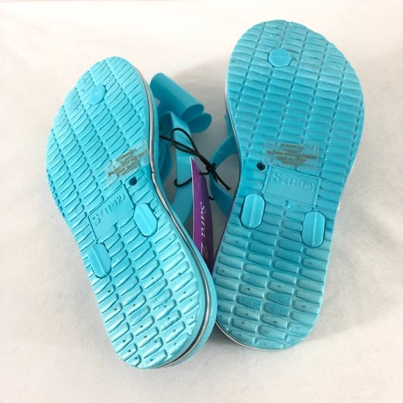 Sara Z Toddler Girls Sandals Flip Flops Rubber Bow - Picture 4 of 5